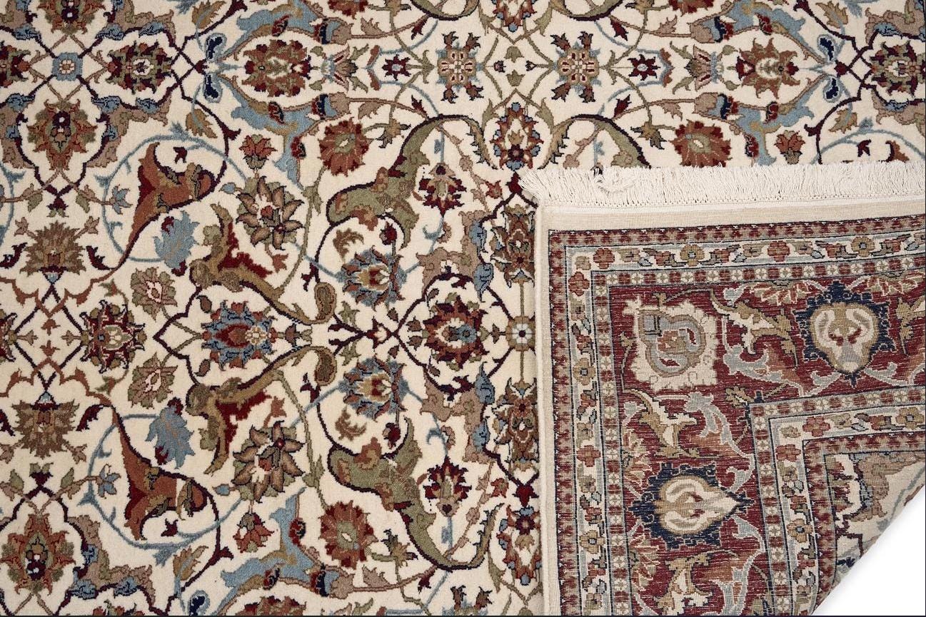 Original Turkish Hereke Rug – Hand Knotted Silk/Wool – Luxurious Traditional Carpet – 246x301 cm
