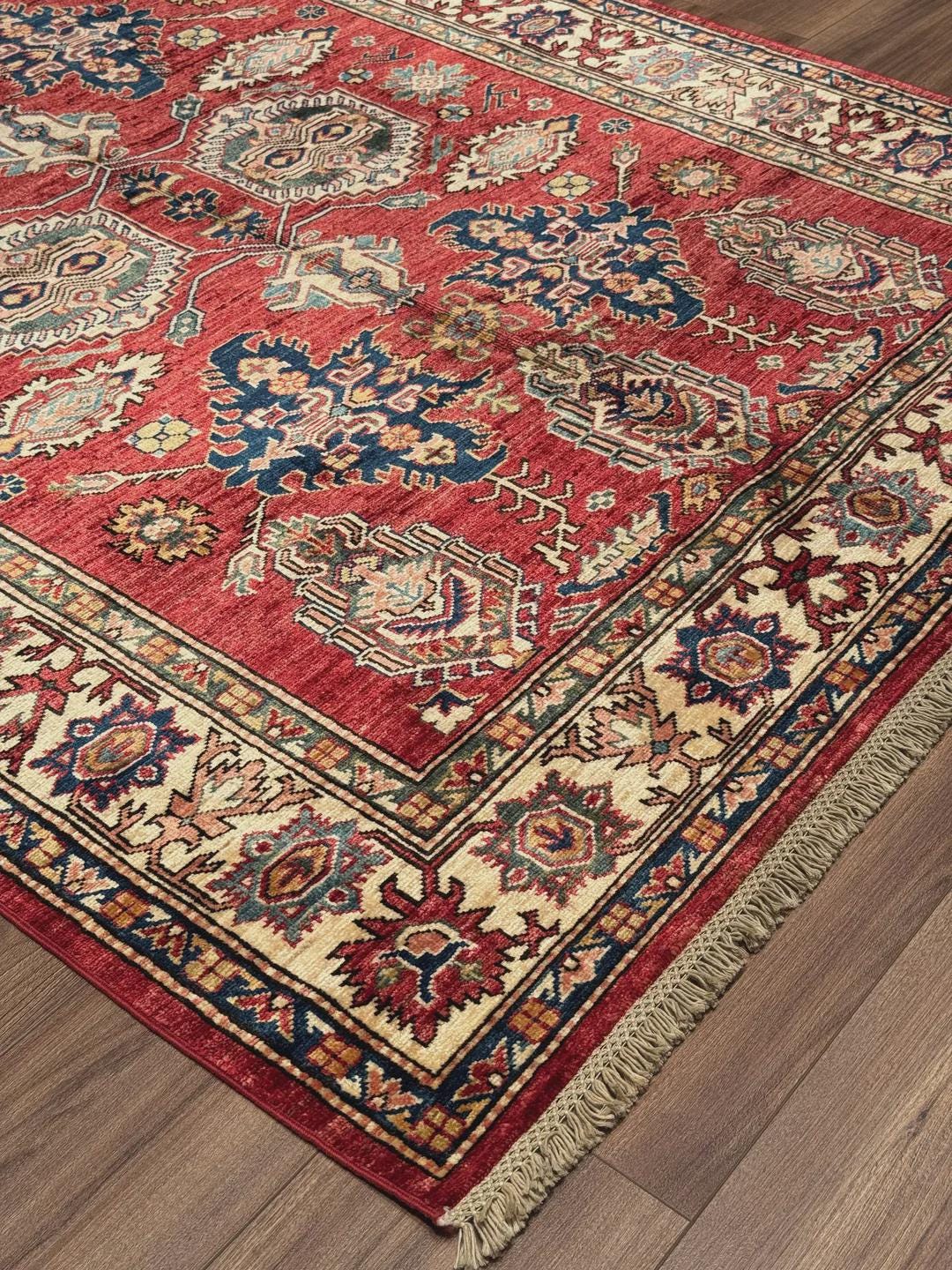 Shirvan Original Hand-Woven Red Root Dye Wool Carpet 149x191