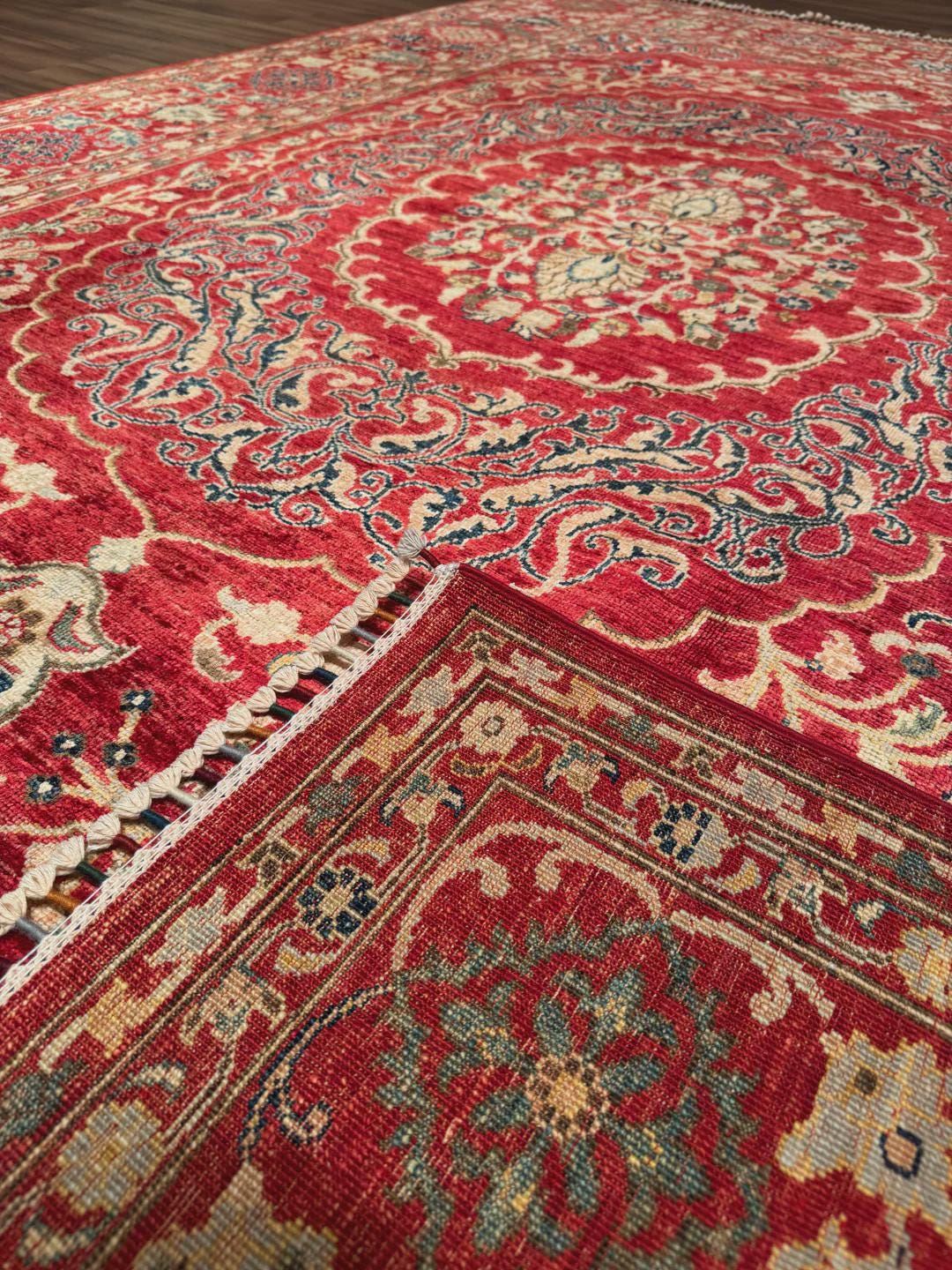 Heriz Original Hand-Woven Red Root Dye Wool Carpet 211x290