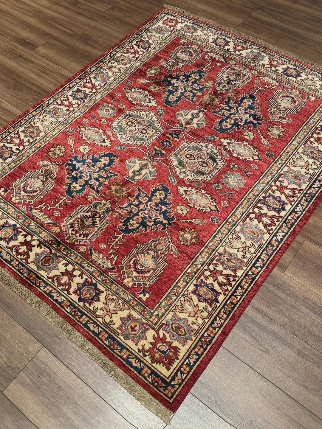 Shirvan Original Hand-Woven Red Root Dye Wool Carpet 149x191
