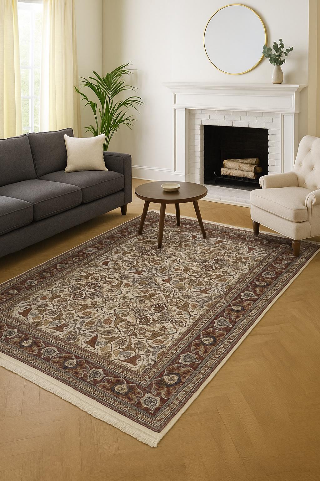 Original Turkish Hereke Rug – Hand Knotted Silk/Wool – Luxurious Traditional Carpet – 246x301 cm