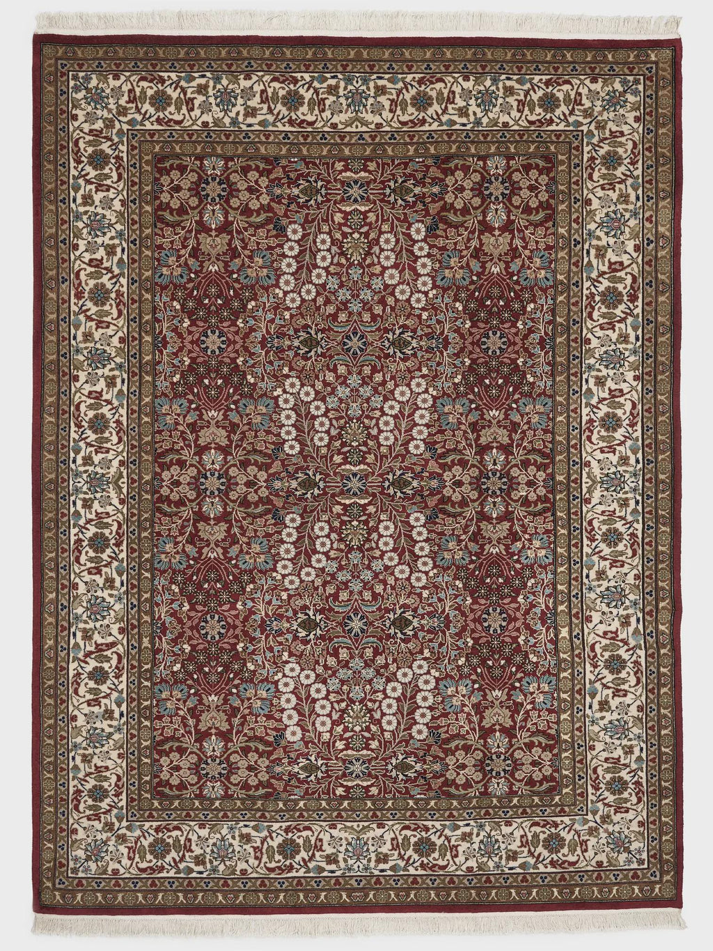 Hand Knotted Hereke Turkish Rug: Silk & Wool Oriental Carpet (169x242 cm)
