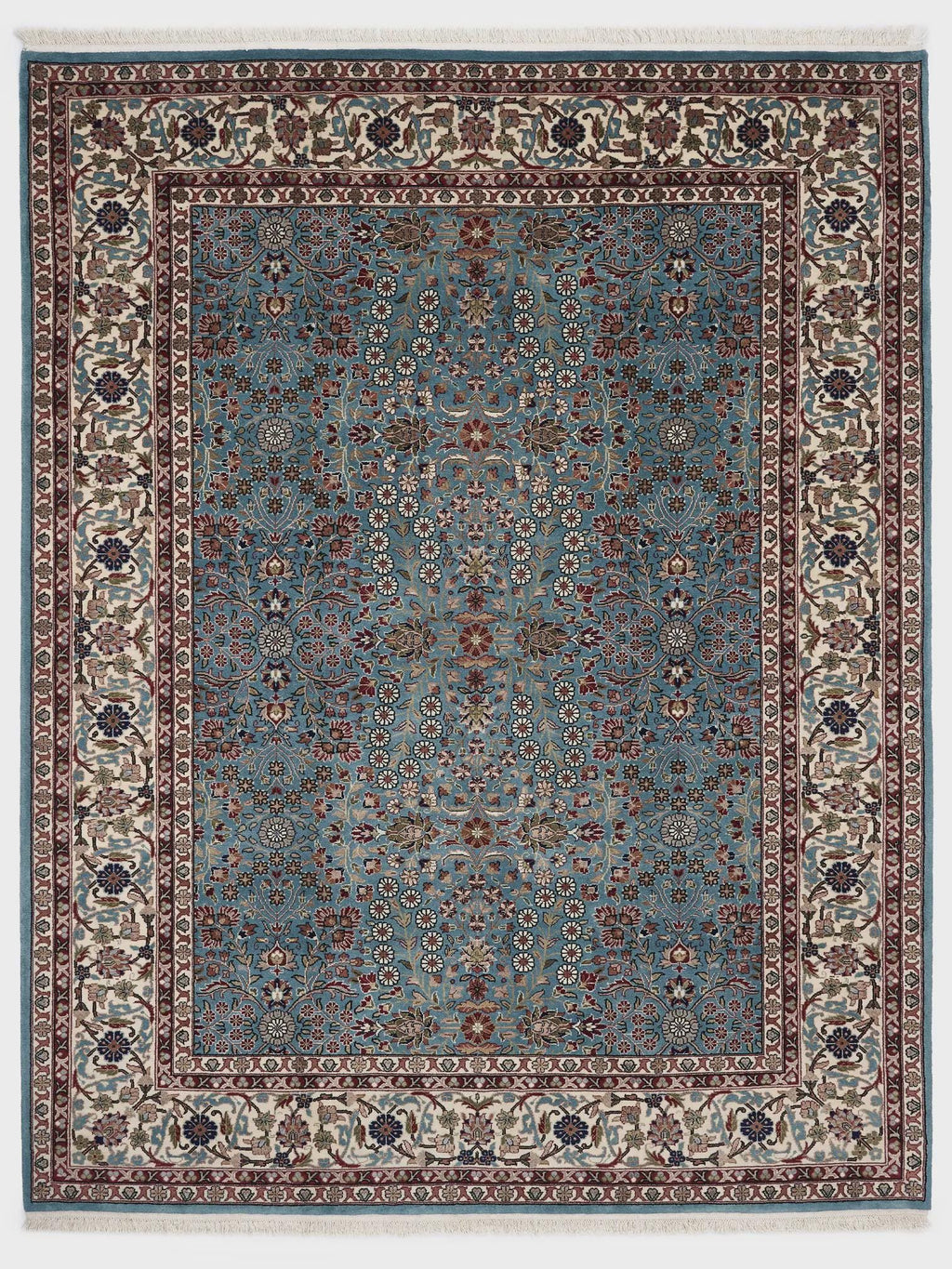 Hand Knotted Hereke Turkish Rug: Silk & Wool Oriental Carpet (175x239 cm)