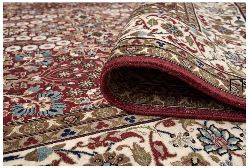 Hand Knotted Hereke Turkish Rug: Silk & Wool Oriental Carpet (169x242 cm)