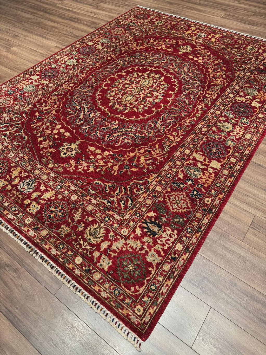 Heriz Original Hand-Woven Red Root Dye Wool Carpet 211x290