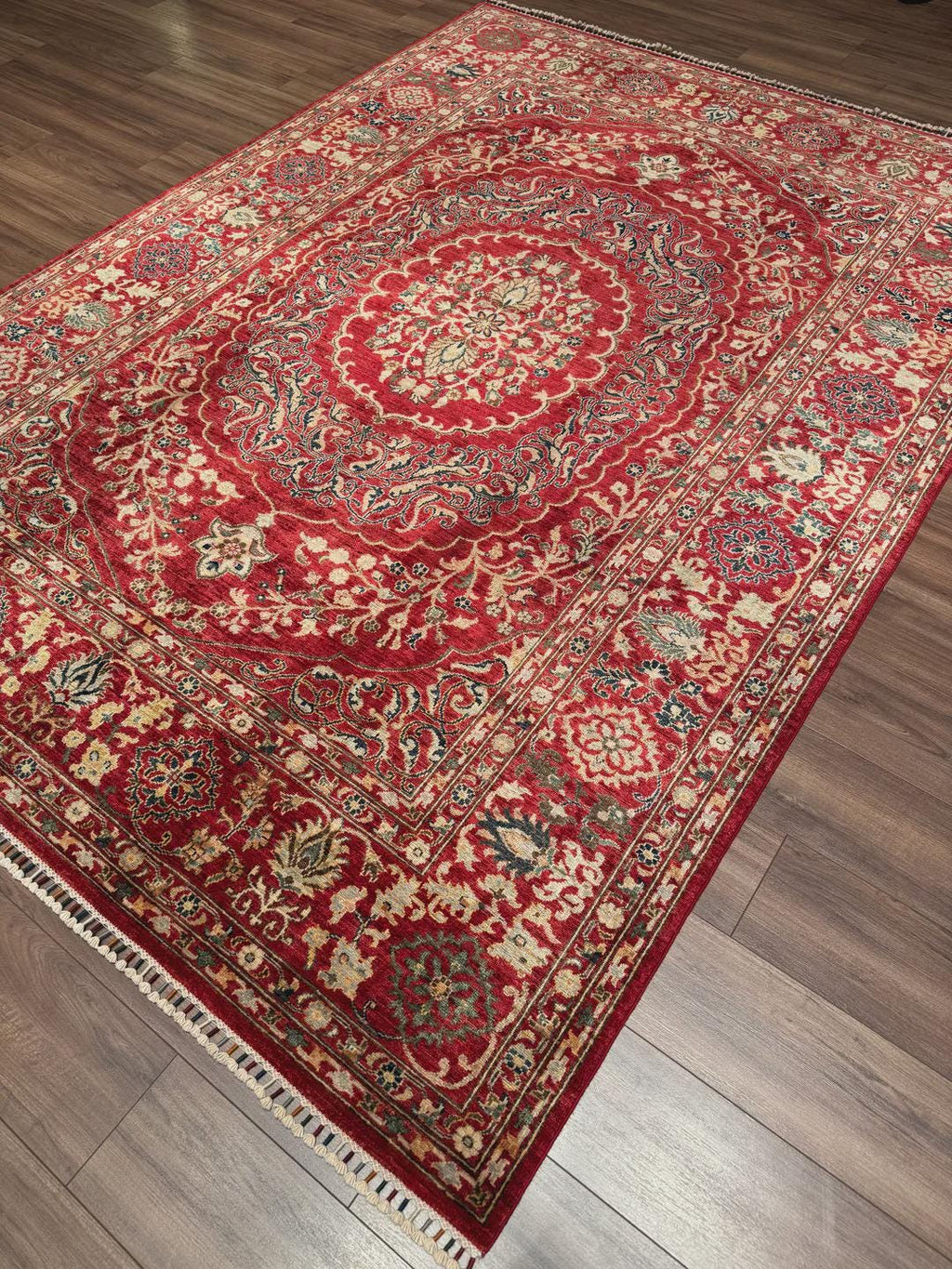 Heriz Original Hand-Woven Red Root Dye Wool Carpet 211x290