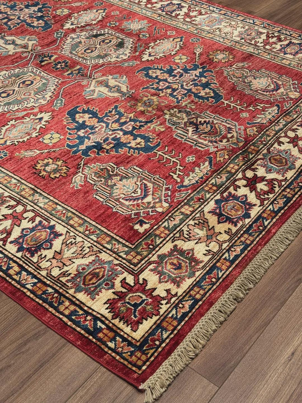 Shirvan Original Hand-Woven Red Root Dye Wool Carpet 149x191