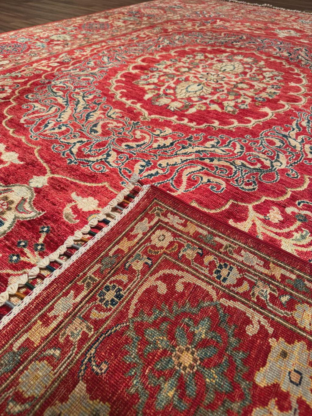 Heriz Original Hand-Woven Red Root Dye Wool Carpet 211x290
