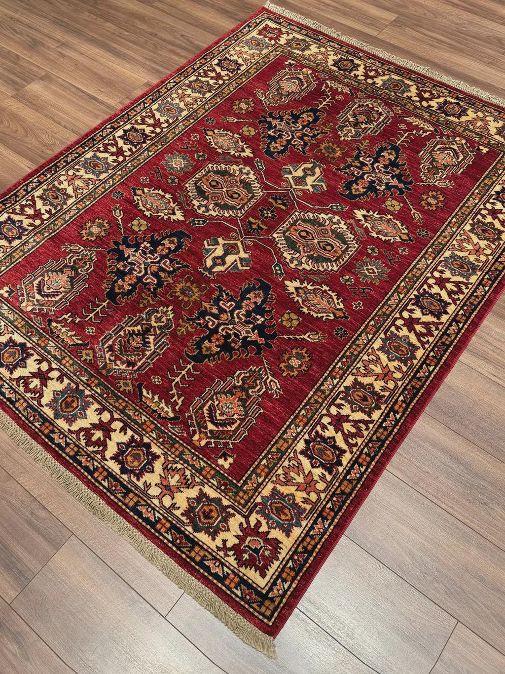 Shirvan Original Hand-Woven Red Root Dye Wool Carpet 149x191
